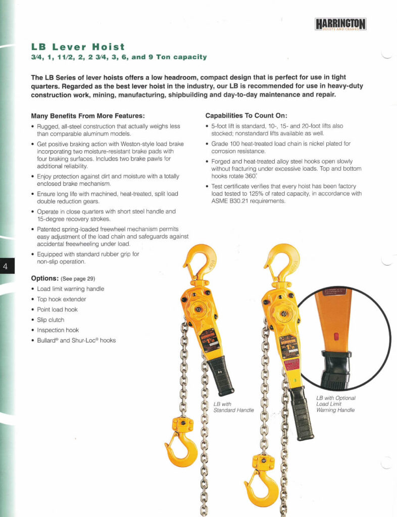 LB Lever Hoist - The Rigging Box